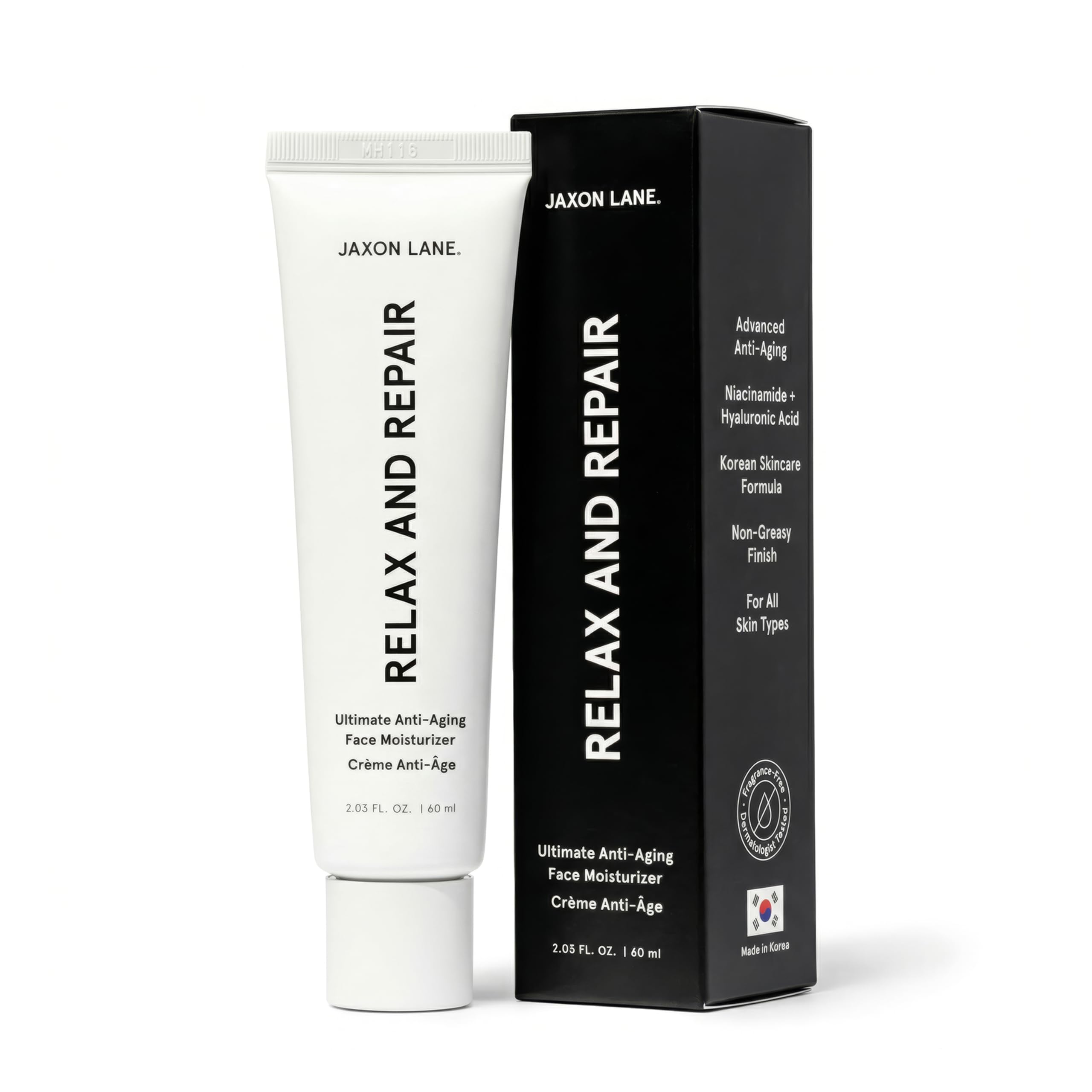 JAXON LANE Relax and Repair Korean Face Moisturizer for Men, 1 Pack