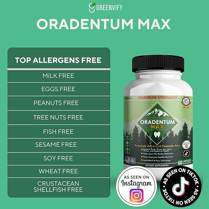 Oradentum Max Probiotic Supplement, 40 Billion CFU, 60 Capsules, 30 Day Supply (1)
