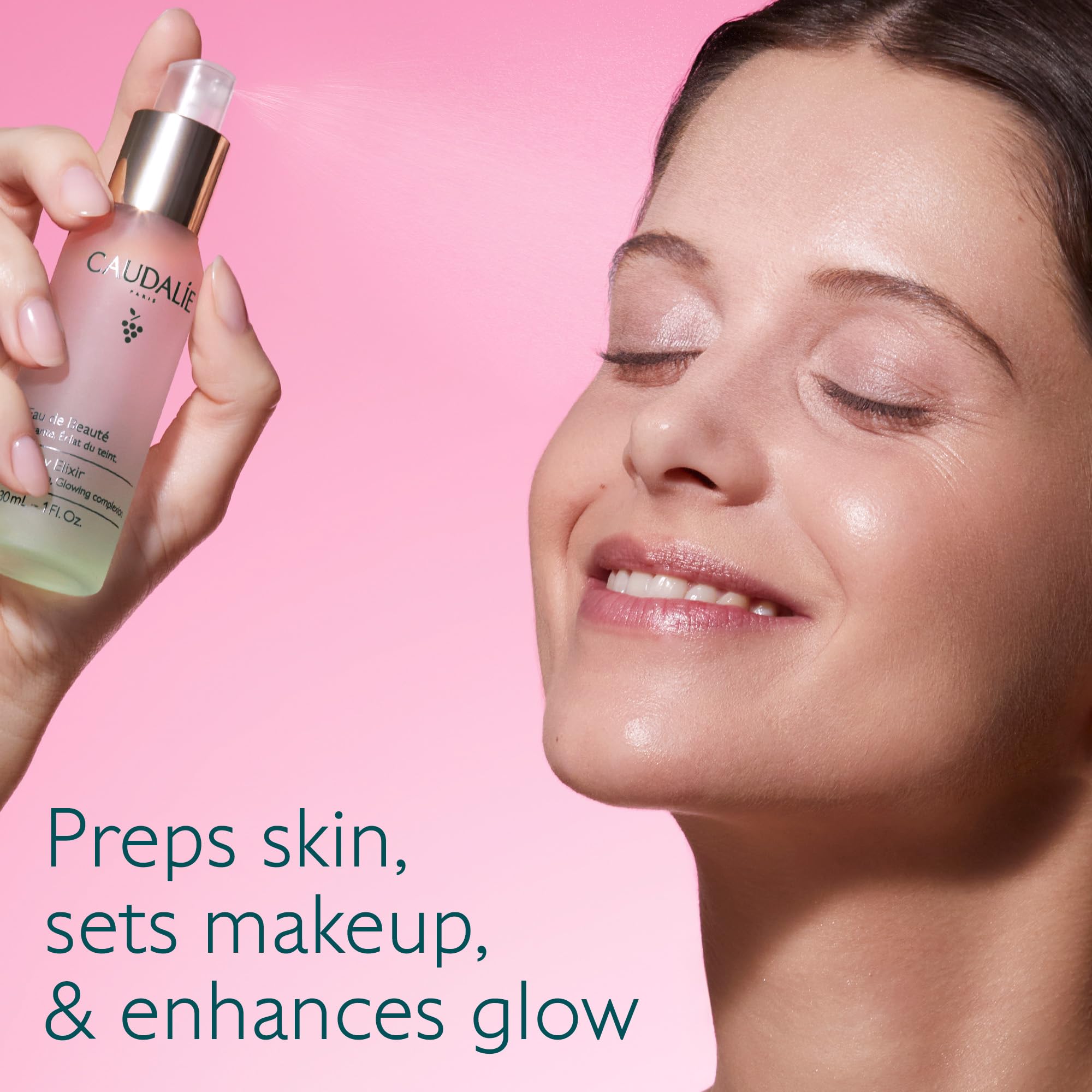 Caudalie Beauty Elixir Prep, Set Makeup, Glow Face Mist - 30 mL