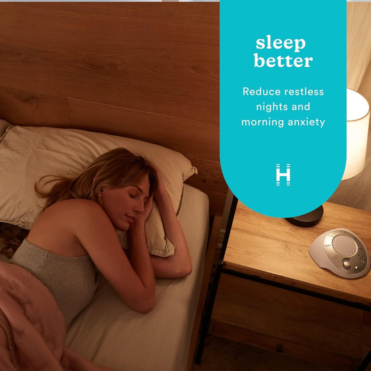 Homedics SoundSleep White Noise Sound Machine, Silver, Small Travel Size with 6 Relaxing Nature Sounds, Portable Therapy for Home, Office, Nursery, Auto-Off Timer