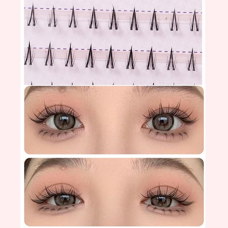 Bottom Lash Clusters Lower Lashes DIY Eyelash Extensions 180PCS 7MM Wispy Natural Look Clear Band False Lashes Individual Bottom Fake Eyelashes (MQ201)