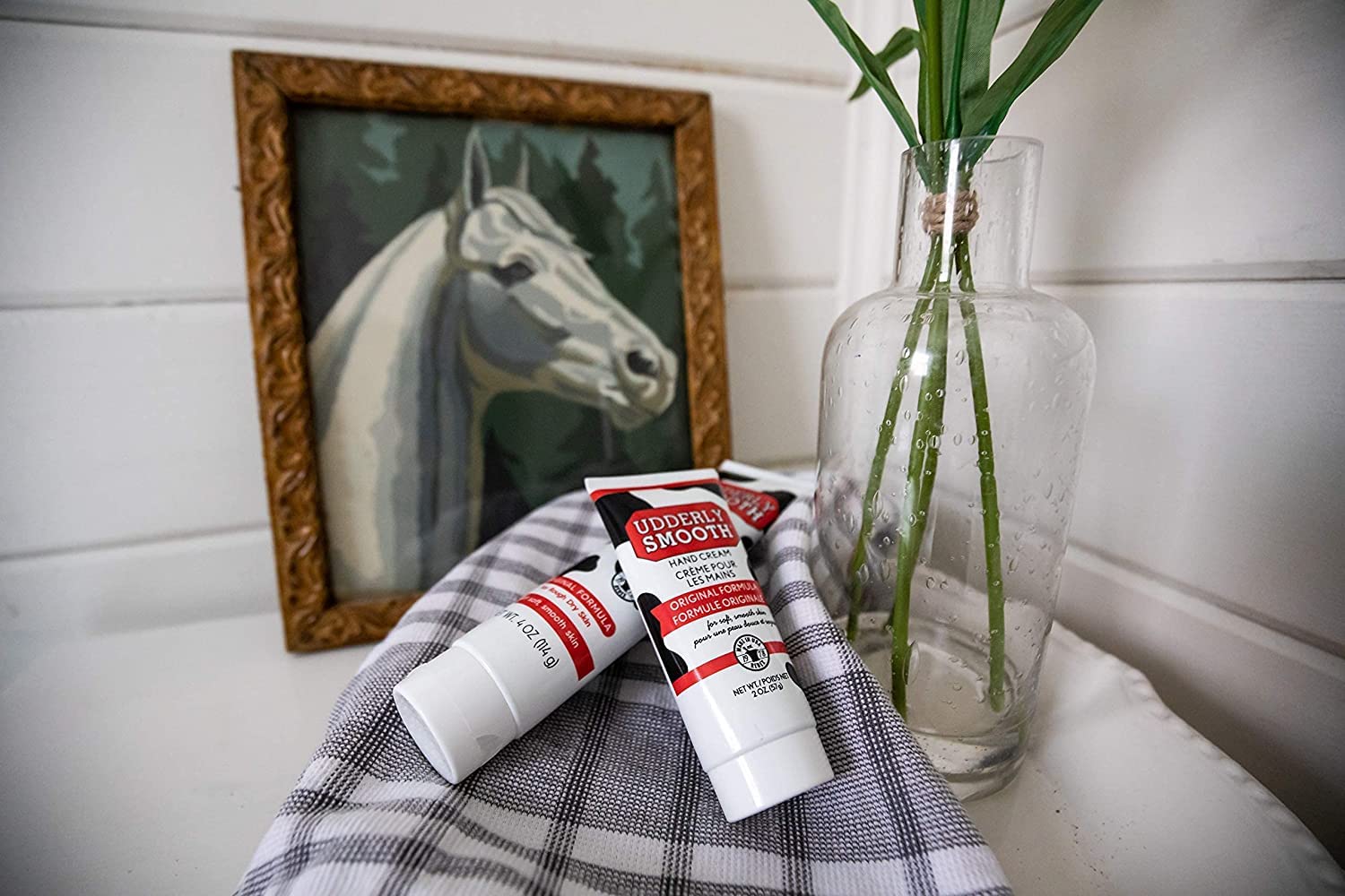 Udderly Smooth Hand Cream, Original Formula for Rough Dry Skin, Fast-Absorbing 24-Hour Moisturization, 4 oz (Pack of 6)