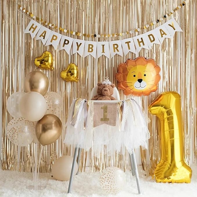 40 inch Gold Number Balloon Giant Foil Helium Balloons Gold Number 1 Balloon for 1st Birthday Party Anniversary Decorations Supplies
