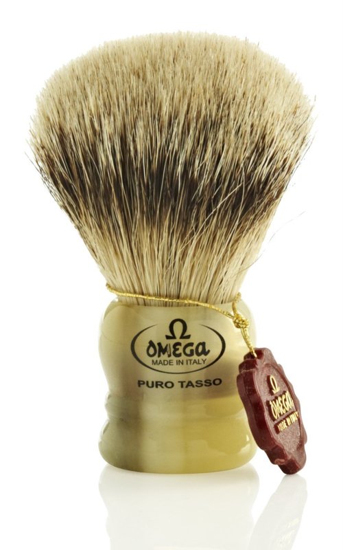Omega Short Silvertip Badger Shaving Brush