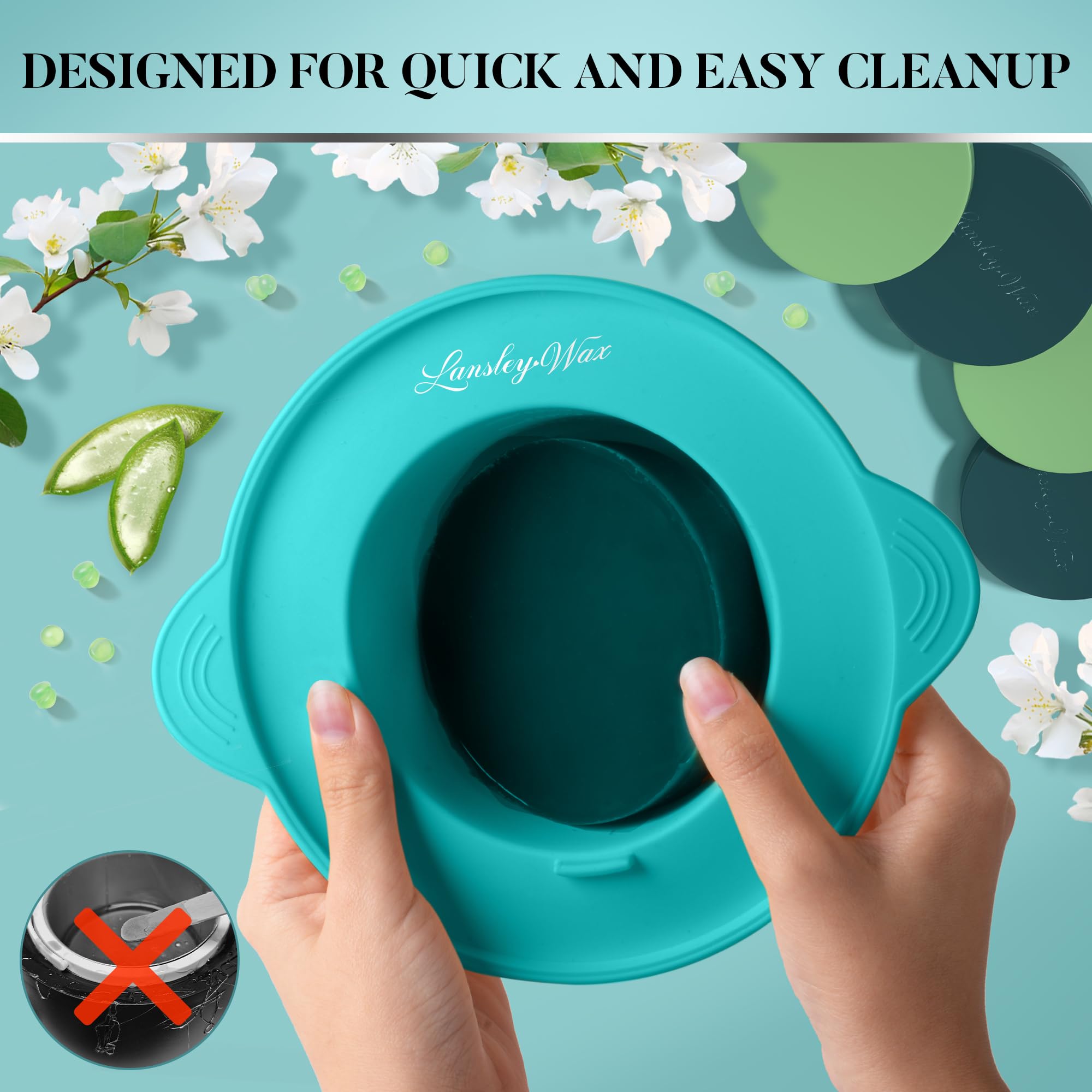 LANSLEYWAX Digital Waxing Kit for Women Men - Green Waxing Machine with 39 Accessories - Hard Wax Kit for Arms Legs Brazilian Bikini Facial Sensitive Skin, Wax Warmer Hair Removal for Home/Salon Use
