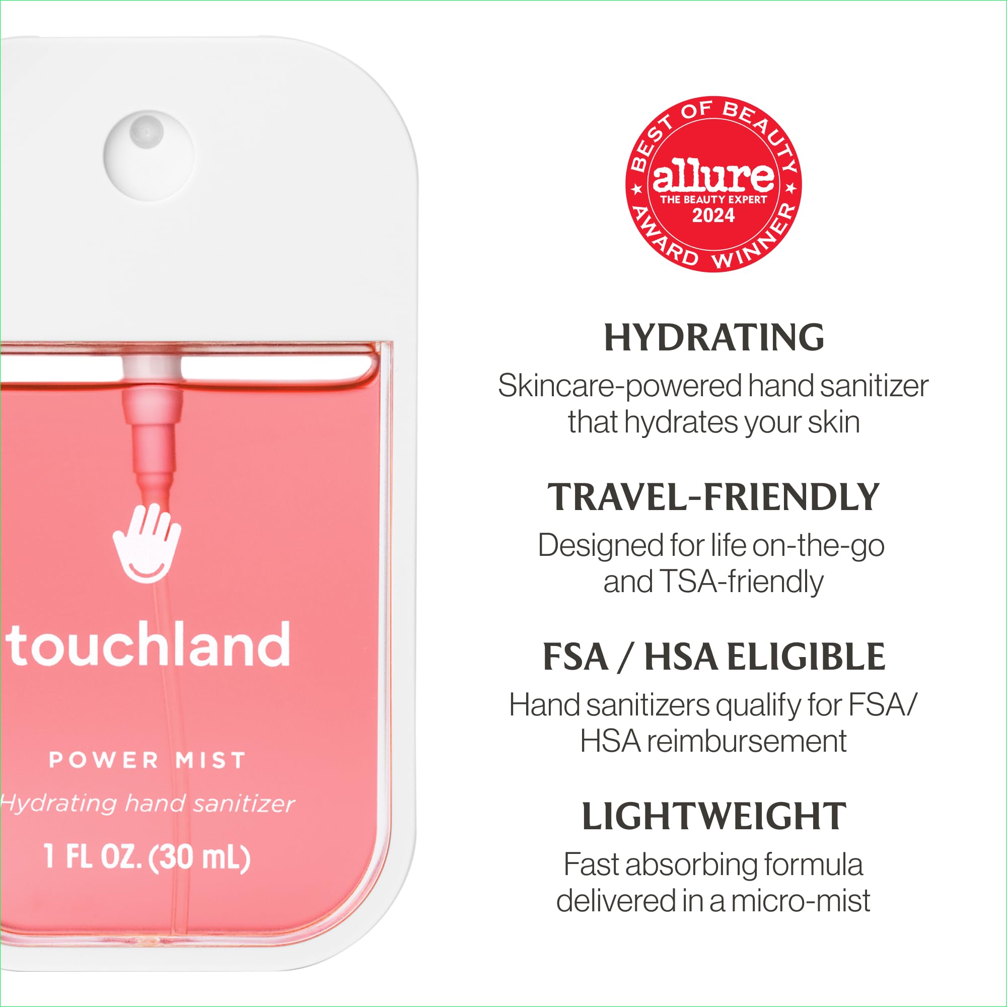 Touchland Hand Sanitizer Spray, Juicy Trio - 3 x 1 FL OZ