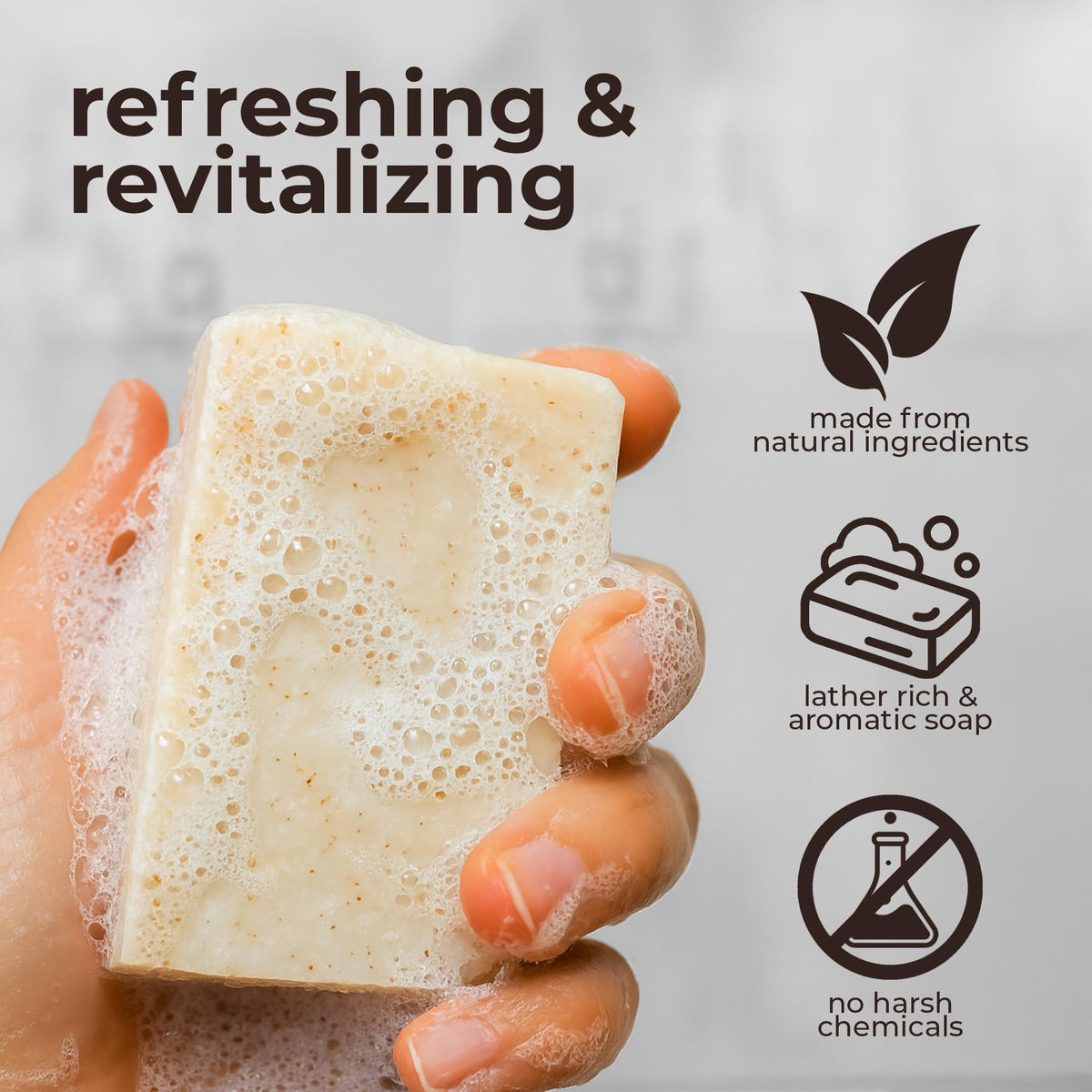 Exfoliating Bar Soap Bundle - 3 Pack Moisturizing Essentials Gift Set