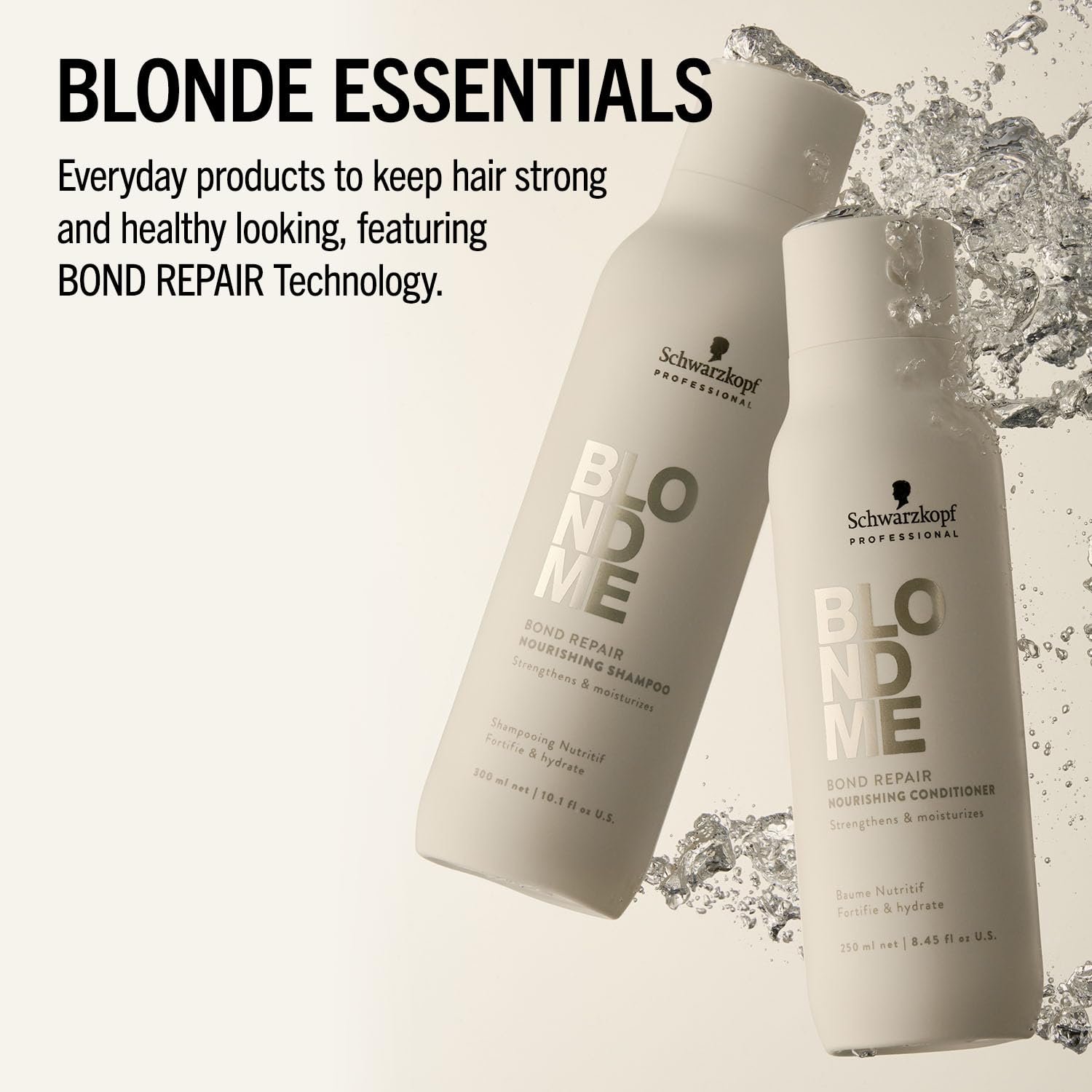 BlondMe Bond Repair Brightening Shampoo for Blonde Hair | Removes Build-Up and Impurities | Repairs, Hydrates, & Brightens Blonde, Lightened, & Grey Hair