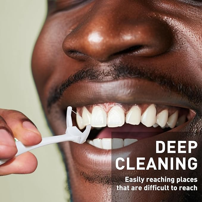 RioRand Ultraclean Access Flosser Refill Heads, Deep Clean Teeth, Protect Teeth and Gums PFAS Free, Compatible with Listerine Ultraclean Access Flosser 60 PCS (Pack of 1)