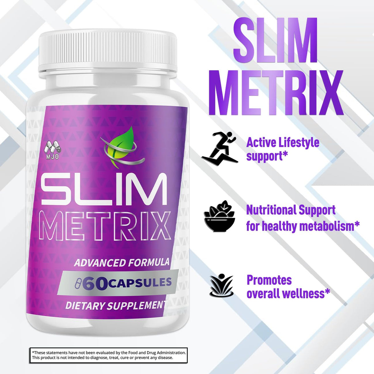 Slim Metrix Capsules, Official Slim Metrix Pills with All Natural Ingredients, Advanced Weight Management and Wellness Support Supplement,Maximum Strength Healthy Lifestyle Vitamin Pills (60 Capsules)