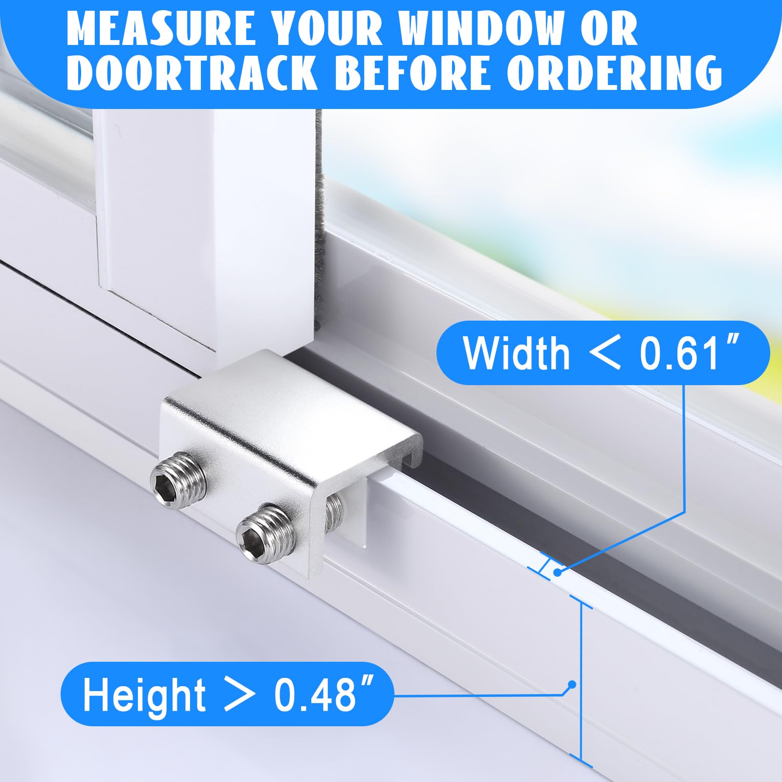 HYIEOU Sliding Window Locks (6 Sets), Secure Window Lock with Key, Window Locks for Up and Down Windows & Horizontal Sliding Windows, Adjustable Window Lock, Sturdy and Durable, Does Not Deform.