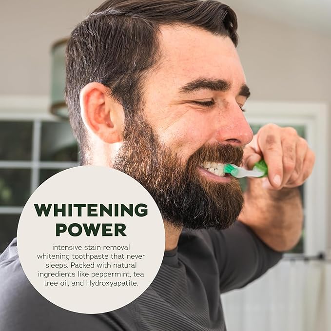 Dr. Squatch Natural Teeth Whitening Toothpaste Kit - Day and Night Flouride Free Natural Toothpaste - Citrus Mint, Spearmint (4.7 oz, 2-Pack)