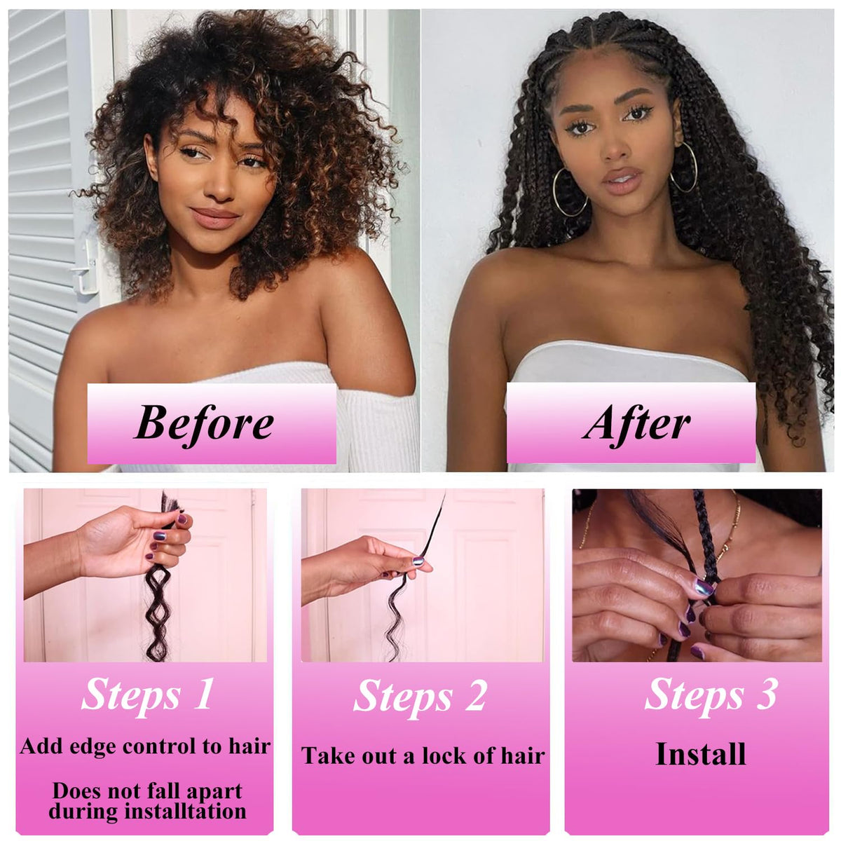 Human Braiding Hair 2 Bundles 100g 22 Inch Deep Wave Bulk 100% Human Hair for Braiding No Weft 12A Brazilian Virgin Human Hair Extensions for Boho Braids Natural Black