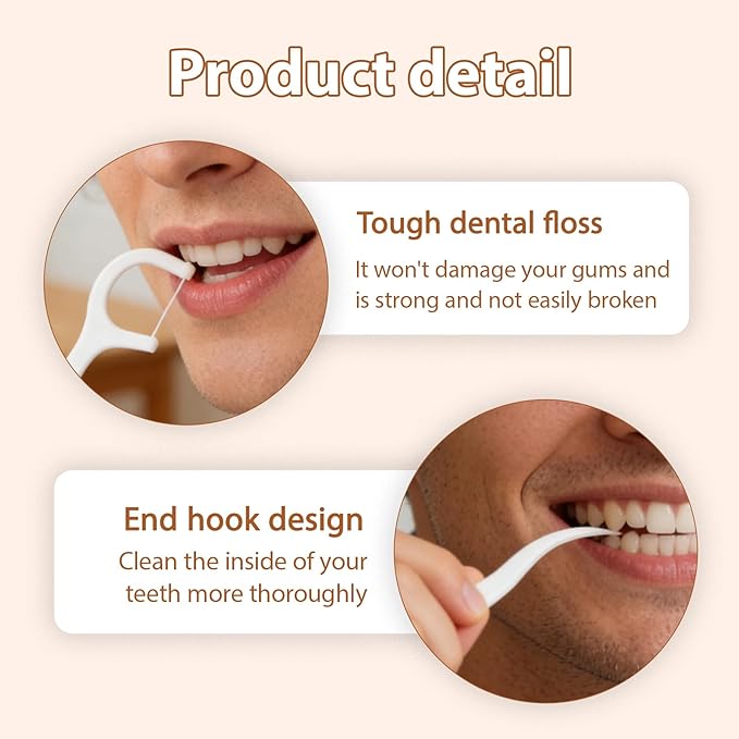 Portable Dental Floss Case,Automatic Dental Floss Pick Case,Refillable Floss Organizer with 100 Picks,Dentals Flosss Pick Cases for Cleaning Teeth and Oral Care (2PCS A)