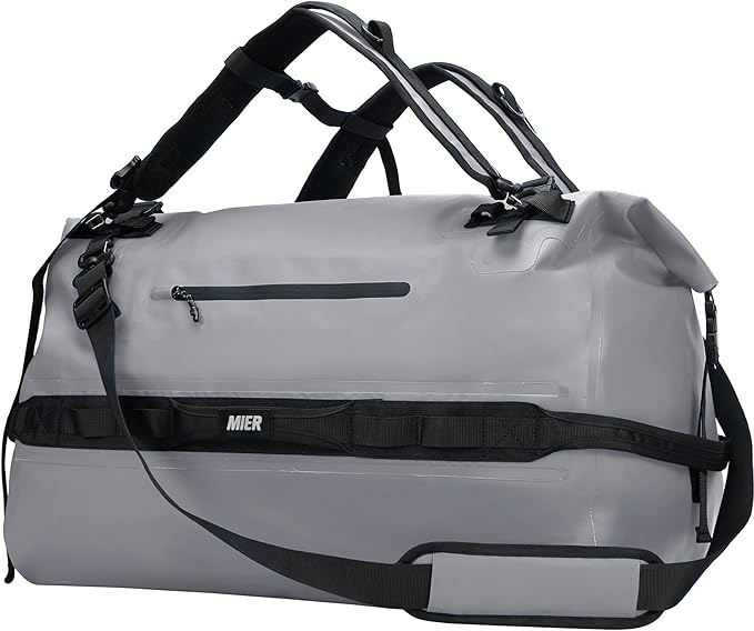 MIER Large Waterproof Duffel Bag Rolltop Dry Backpack Duffle Bags for Kayaking, Rafting, Boating, Swimming, Camping, Travel, Gym, Beach, 60L/80L