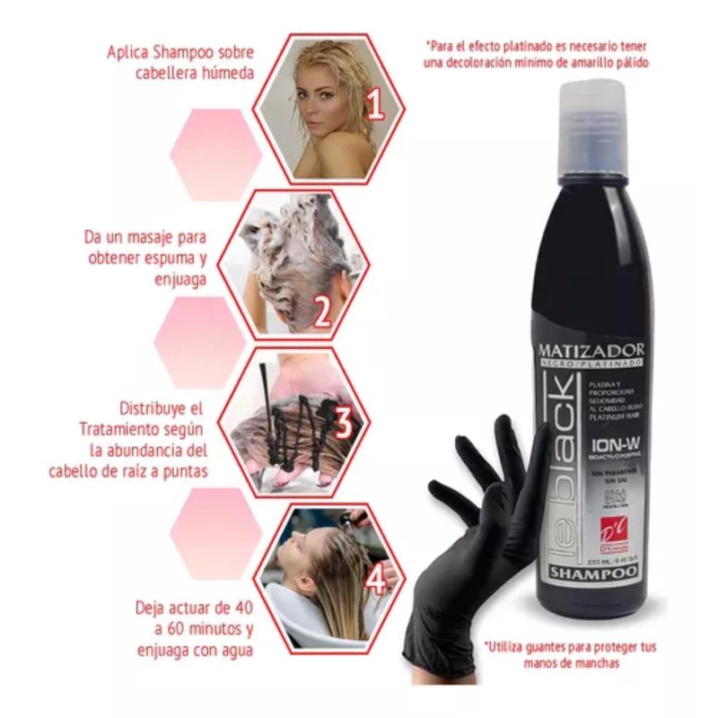 Le Black Purple Toning Shampoo – Shampoo for Blonde Hair, 8.45 Fl Oz, Formal Tone, Black/Platin – Enhance and Maintain Vibrant Blonde Shades with a Premium Hair Care Formula