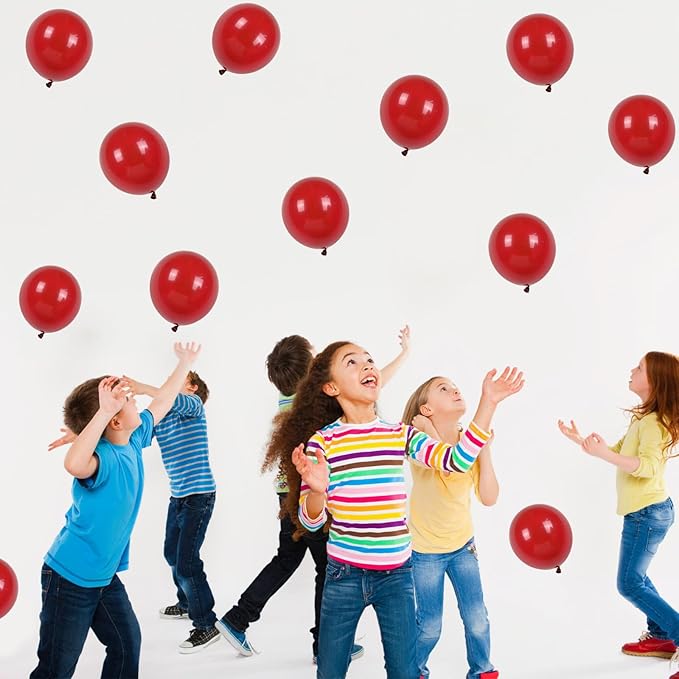 Red Balloons 60pcs 5inch Small Matte Red Balloon for Balloon Garland Arch 5'' Round Mini Red Latex Balloon for Kids Birthday Party Decoration DIY Bridal Shower Valentine's Day Wedding