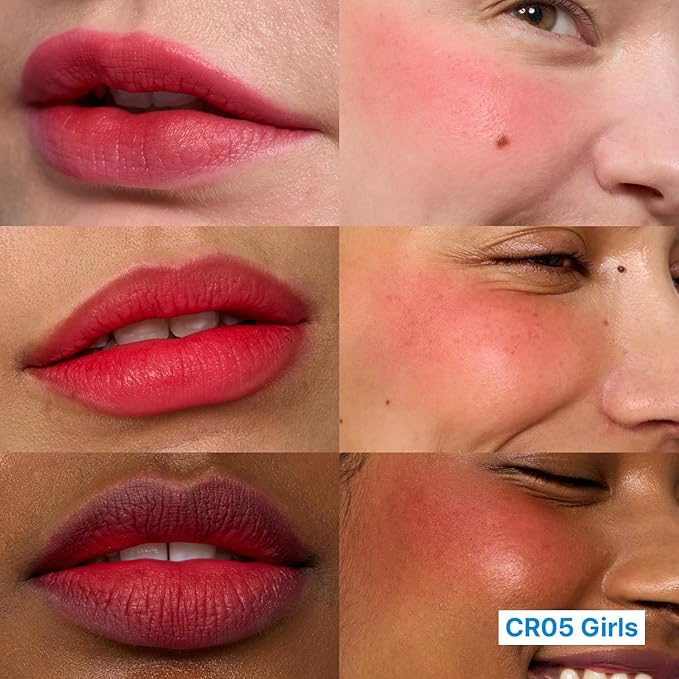 fwee Blurry Pudding Pot + Keychain SET | Airbrushed Blush & Lip, Buildable Pigment, Long-lasting, Lightweight, Easy to Blend, Natural Soft Matte Finish Makeup – Girls (Coral Red) | 0.17 oz