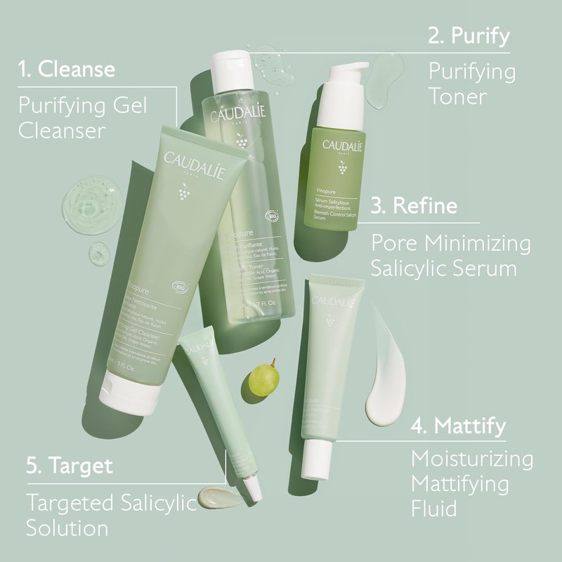 Caudalie Vinopure Pore Purifying Salicylic Acid Gel Cleanser - 150 mL