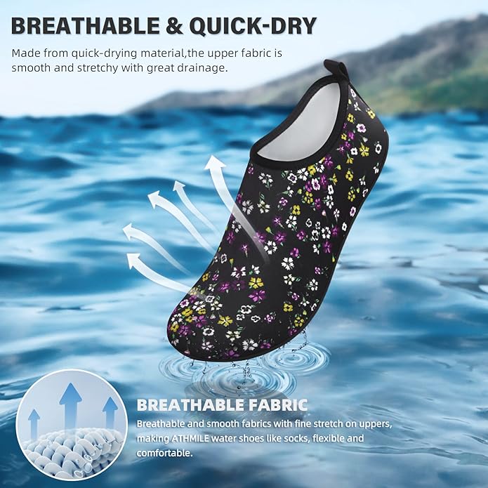 Water Shoes for Women Men Quick-Dry Aqua Socks Swim Beach Barefoot Yoga Exercise Wear Sport Accessories Pool Camping Must Haves Adult Youth Size