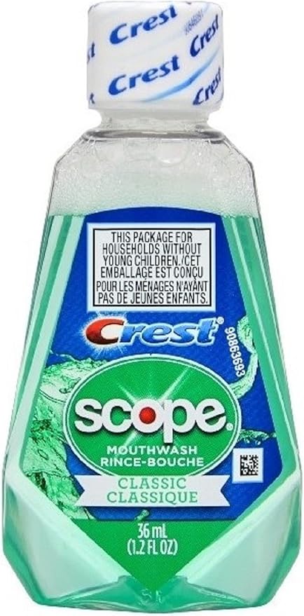 Scope Travel Size Mouthwash Classic Original Mint 1.2 Oz 48 Pack