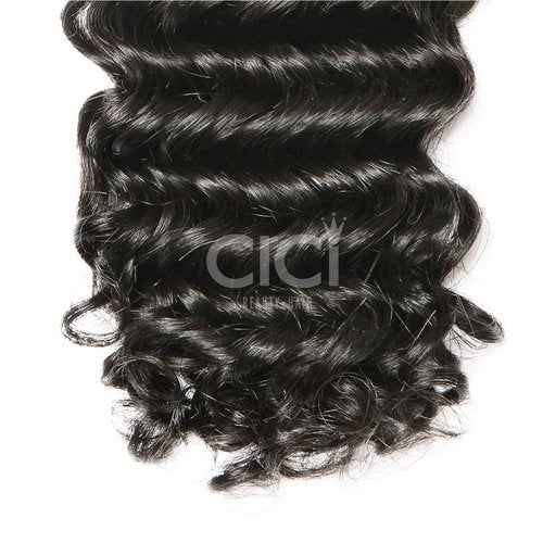CICI Beauty 5A Grade Brazilian Virgin Deep Wave, 1 Bundle Natural Color Raw Unprocessed 100% Human Hair Virgin Deep Wave Hair Weave Size 22 Inches