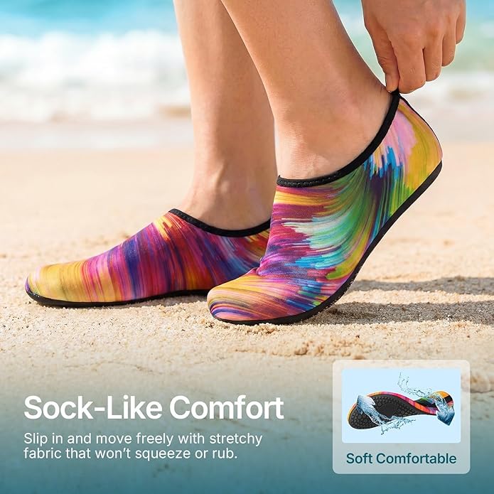 Water Shoes for Women Men Quick-Dry Aqua Socks Swim Beach Barefoot Yoga Exercise Wear Sport Accessories Pool Camping Must Haves Adult Youth Size