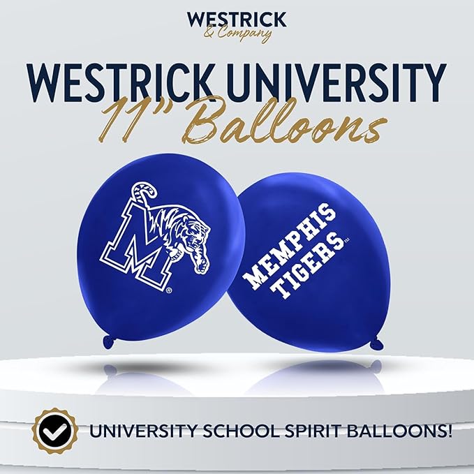Auburn Tigers Balloons 10 Pack 11" Official Licensed Logos, Helium Quality Latex Balloons, Perfect for College Football Team Celebration, Decorated Front and Back by Westrick