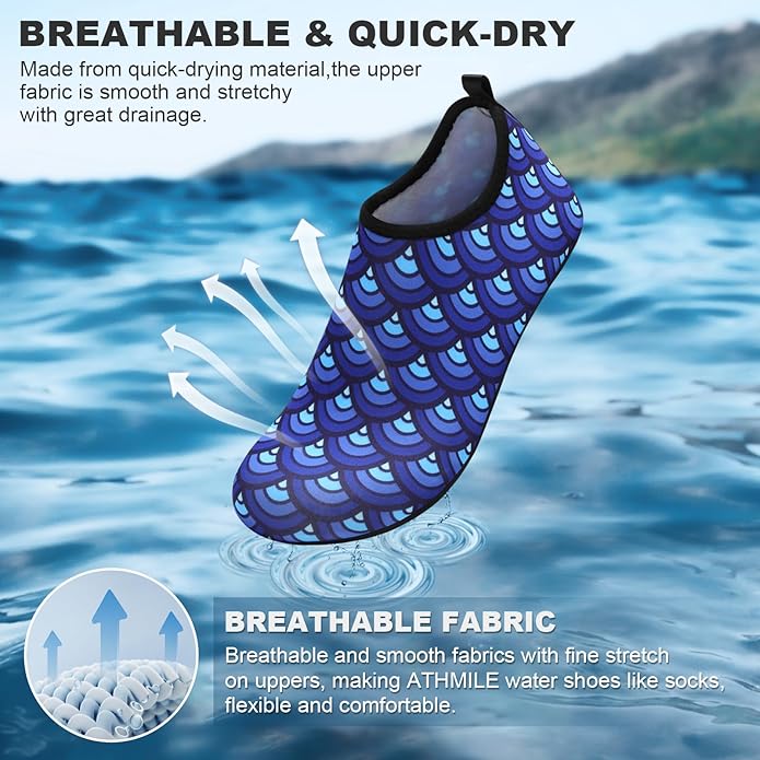 Water Shoes for Women Men Quick-Dry Aqua Socks Swim Beach Barefoot Yoga Exercise Wear Sport Accessories Pool Camping Must Haves Adult Youth Size