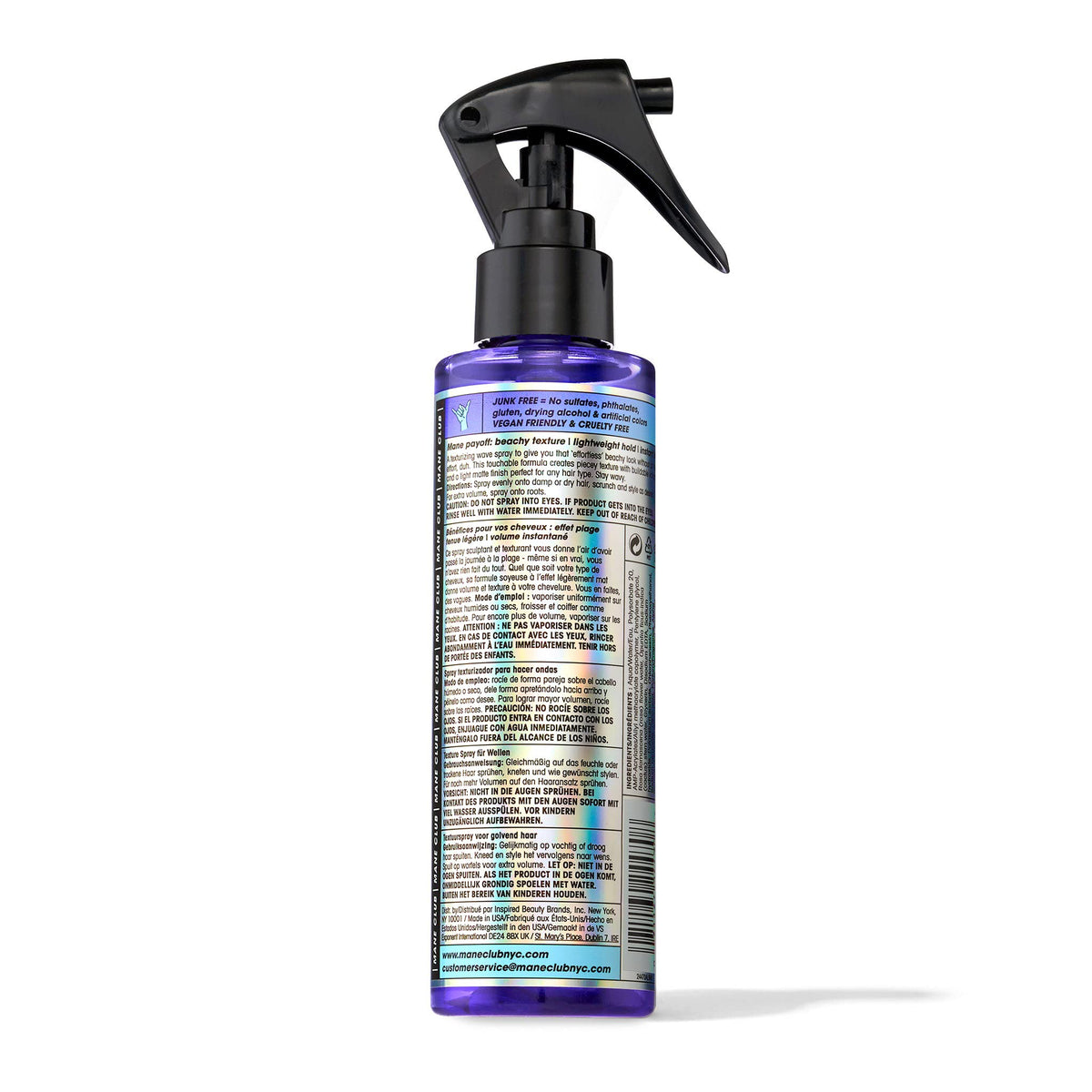 MANE CLUB Wavy Baby Wave Texture Spray, cruelty free, vegan, no sulfates or parabens, 5.3 Oz