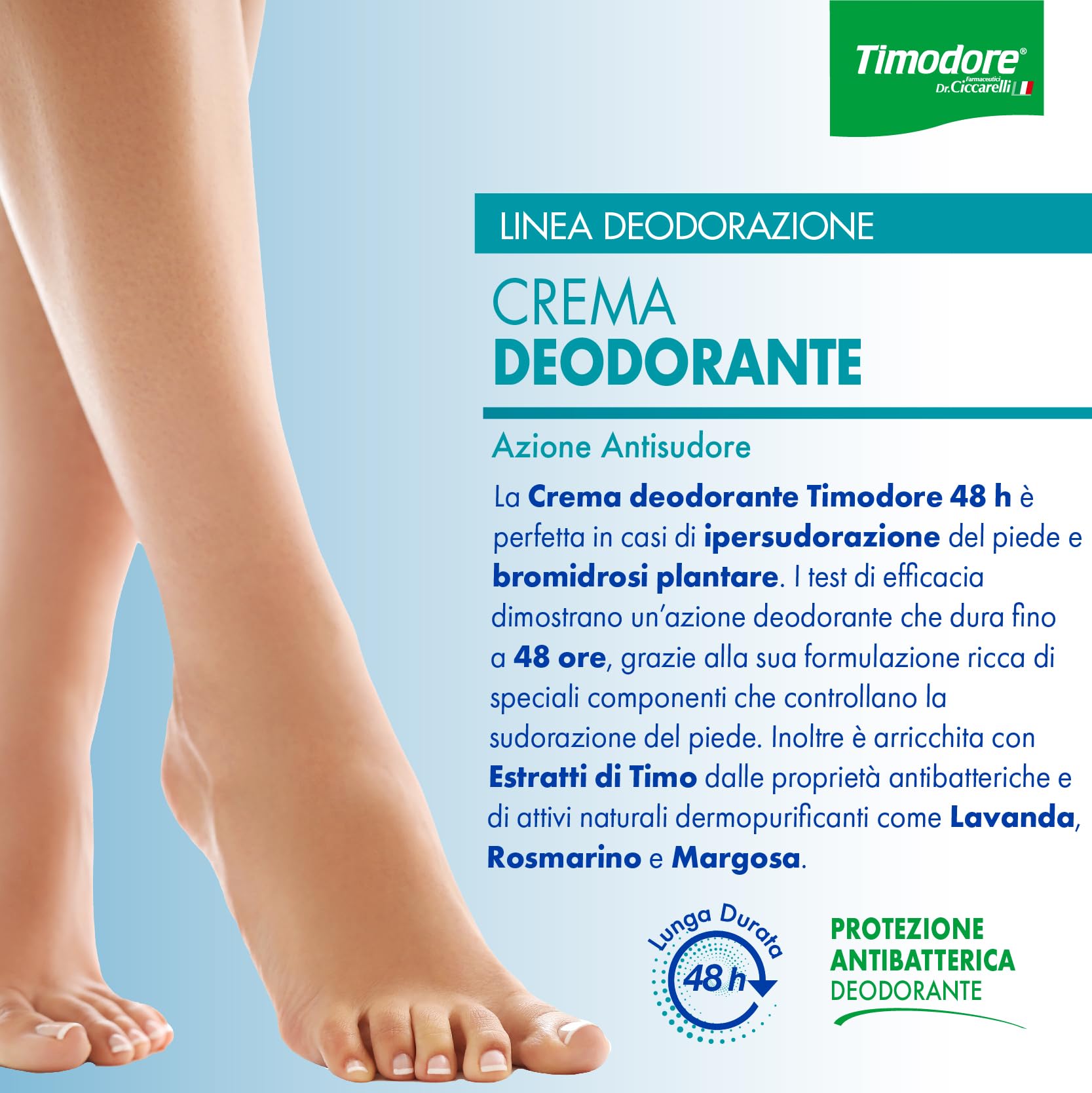 Dr. Ciccarelli Timodore Cream Deodorant 48-sweat H Action Line Deodorisation 50ml