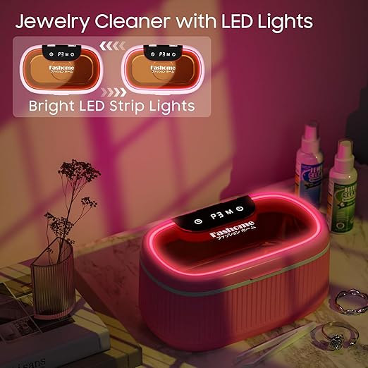 550ml Ultrasonic Cleaner | 45kHz Professional Cleaning with 3 Power Modes, LED Display, Degas & 5 Timer Settings | for Jewelry, Eyeglasses, Dentures, Watches | 7oz Ultrasonic Cleaner Solution