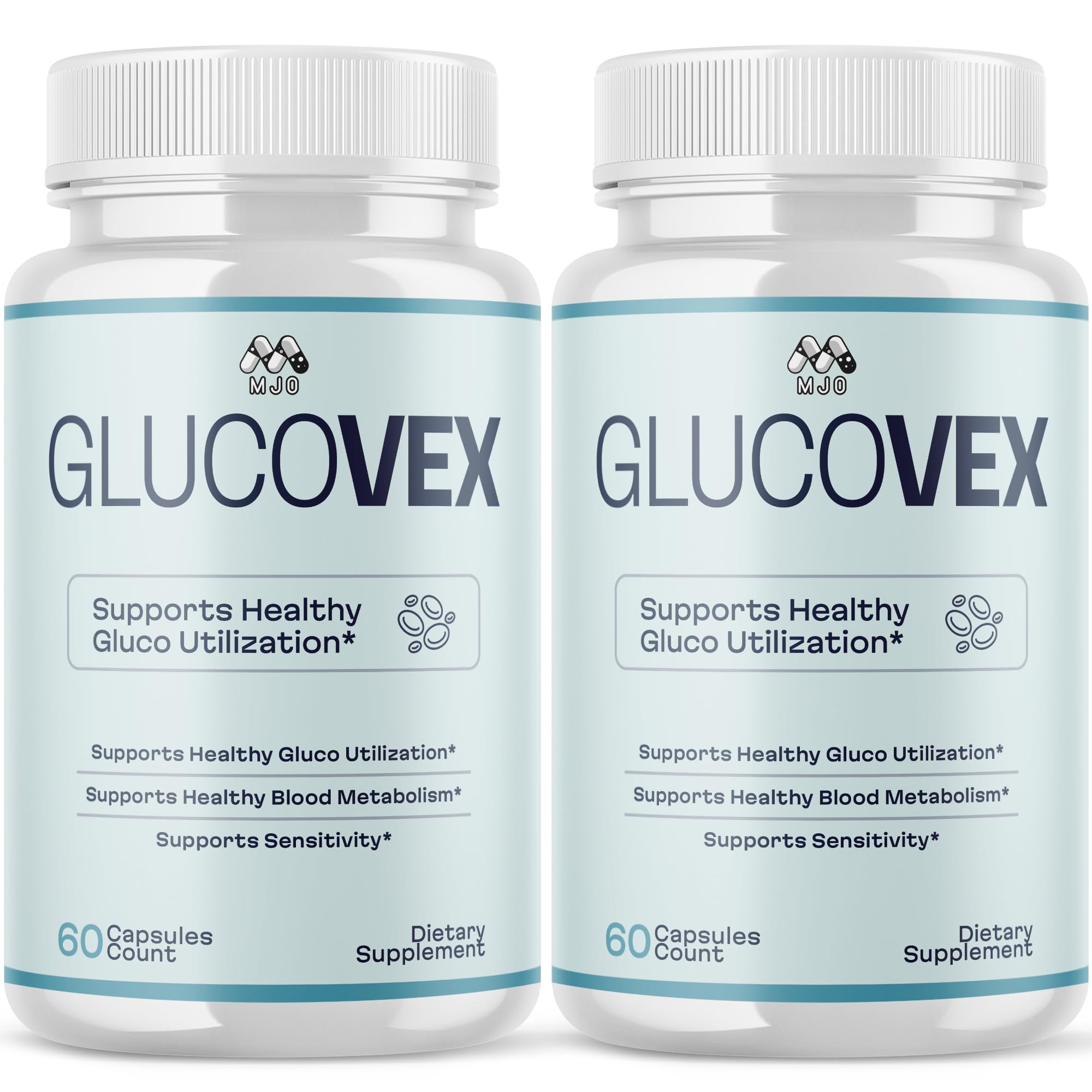 (2 Pack) Glucovex Capsules, Official Glucovex Pills with All Natural Ingredients, Advanced Glucovox Overall Health and Wellness Vitamin Supplement with Max Strength Multivitamin Support (120 Capsules)