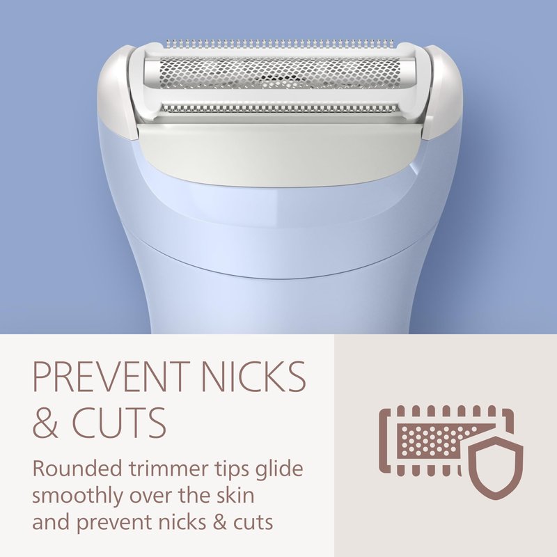 Philips Lady Shaver Series 6000 - Cordless, Wet & Dry Electric Shaver, 3-Blade Shaving System, for Legs & Body, 80 Mins. Runtime, Model BRL127/00