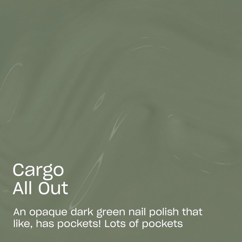 OPI Nail Lacquer Cargo All Out | Opaque Cool Army Green Crème Chip Resistant Nail Polish | What's Your Mani-tude | Fall 2025