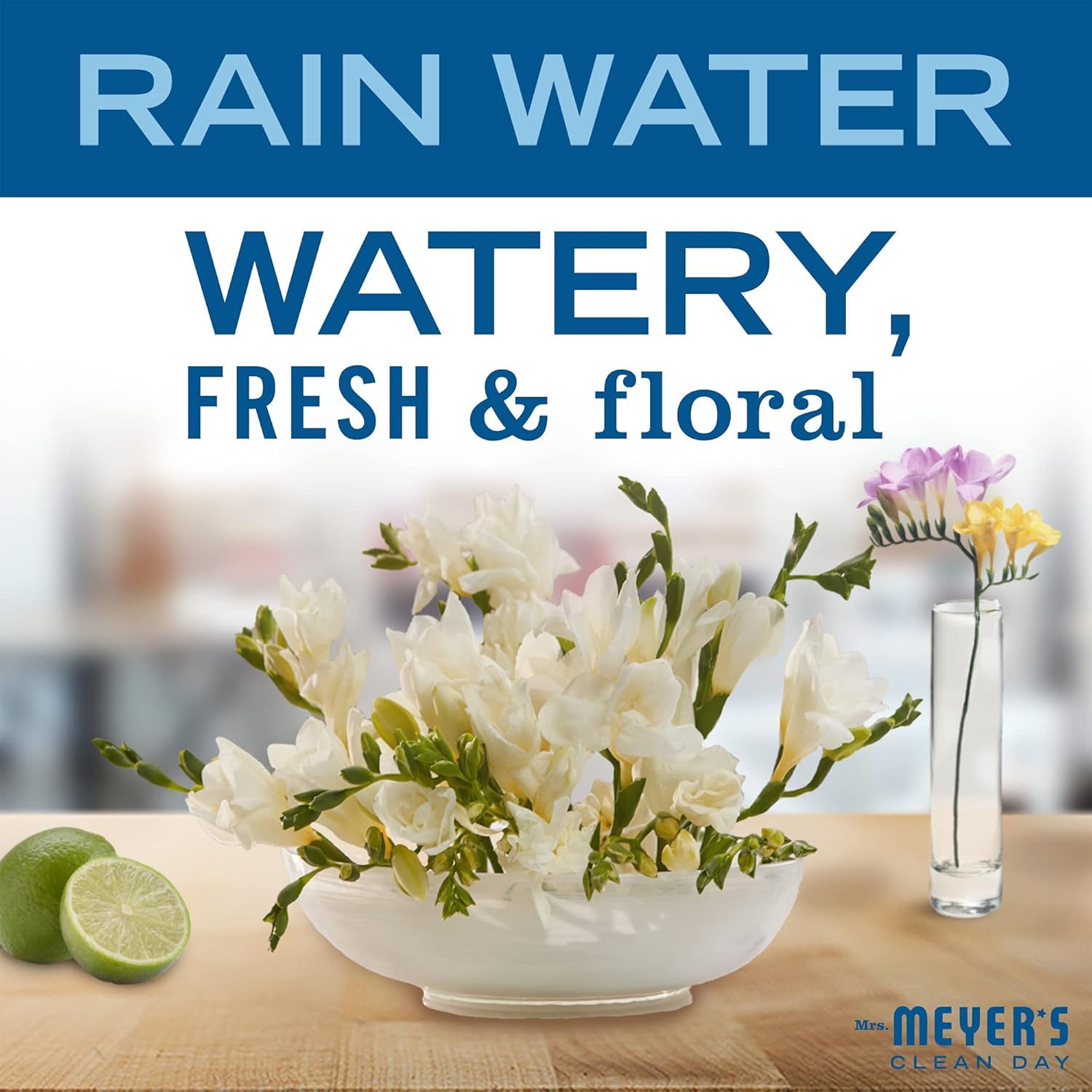 Mrs. MEYER'S Liquid Hand Soap, Rainwater Scent, Set includes 33 oz. Refill & 12.5 oz. bottle