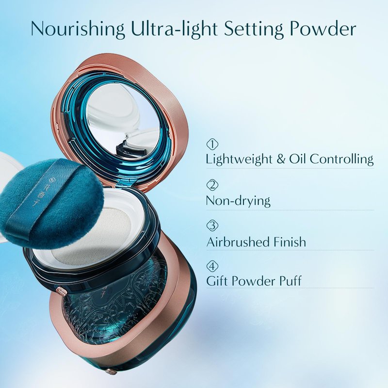 FLORASIS Ultra-light Setting Powder Fairy Peach Blossom Translucent Face Loose Powder for Women 03 Mist