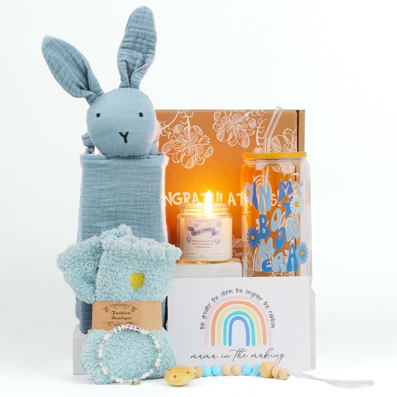 PANYUXUT Boy Mom Gifts for New Moms, New Mommy Essentials, Pregnancy Gifts for Expecting Mama for First Time, Moms Care Package After Baby (Boy Mama)