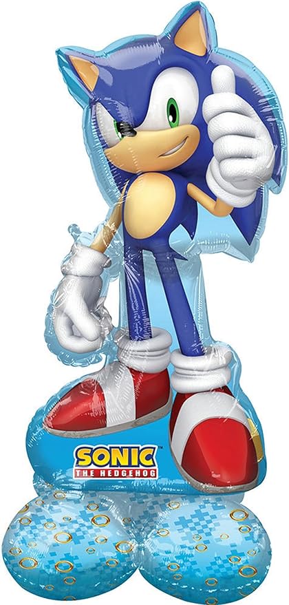 Anagram Sonic Airloonz Birthday Party Supplies Video Gamers Hedgehog Foil Balloon Bouquet Decorations