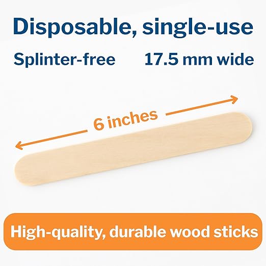 McKesson Tongue Depressors [500 Count] Adult Size, Non-Sterile, Wood, Unflavored, Splinter-Free, 6 in – Use for Medical, Arts, Crafts, Spa