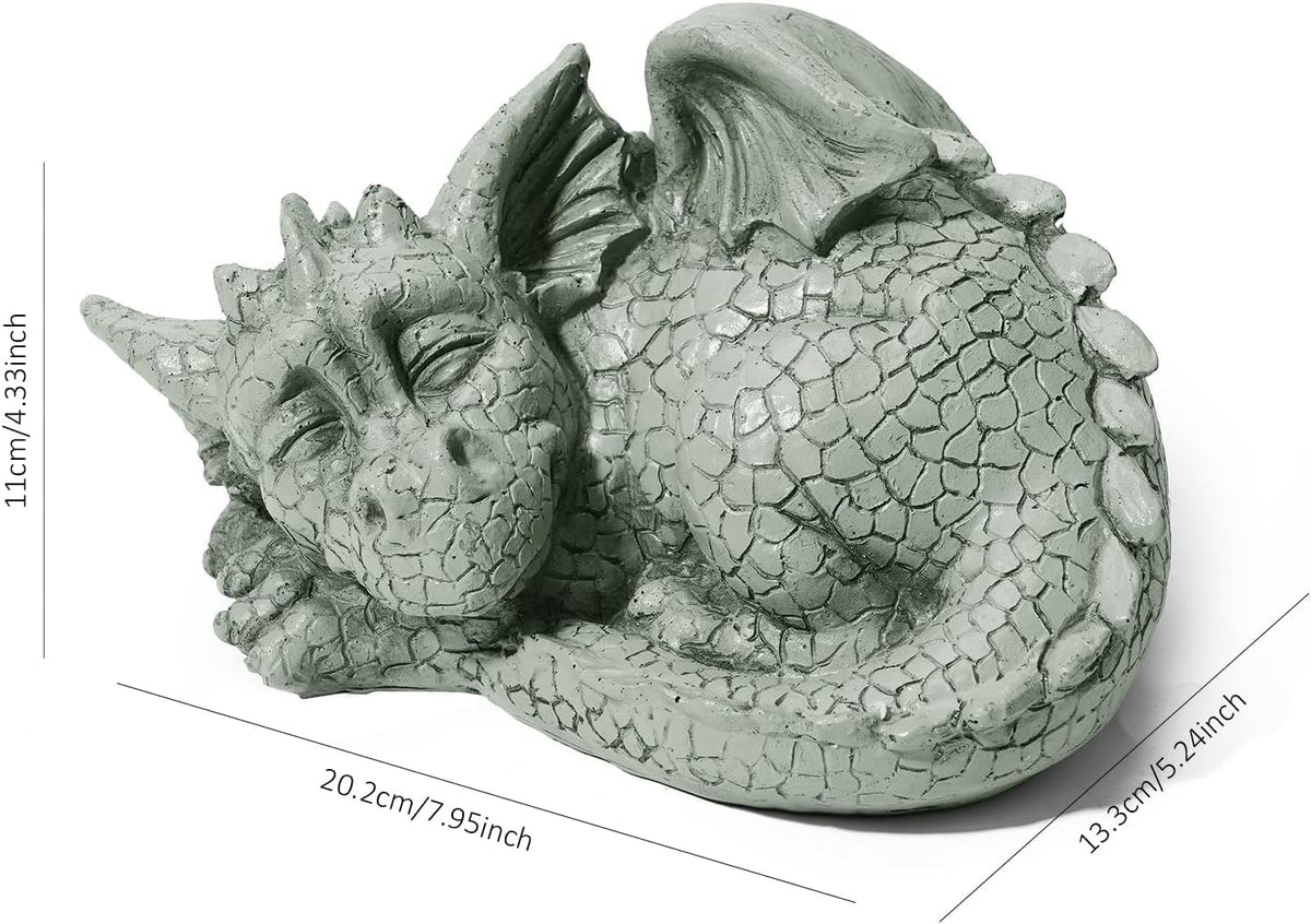 storchenbeck Sleeping Dragon Garden Outdoor Statue Adorable Mythical Creature Baby Sleeping Dragon