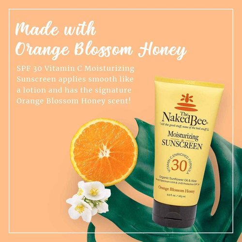 The Naked Bee 2.5oz Vitamin C Facial Moisturizer SPF 30 + Lavender & Beeswax Absolute Hand and Body Lotion 6.7oz + Vitamin C Face & Body Moisturizing Sunscreen SPF 30
