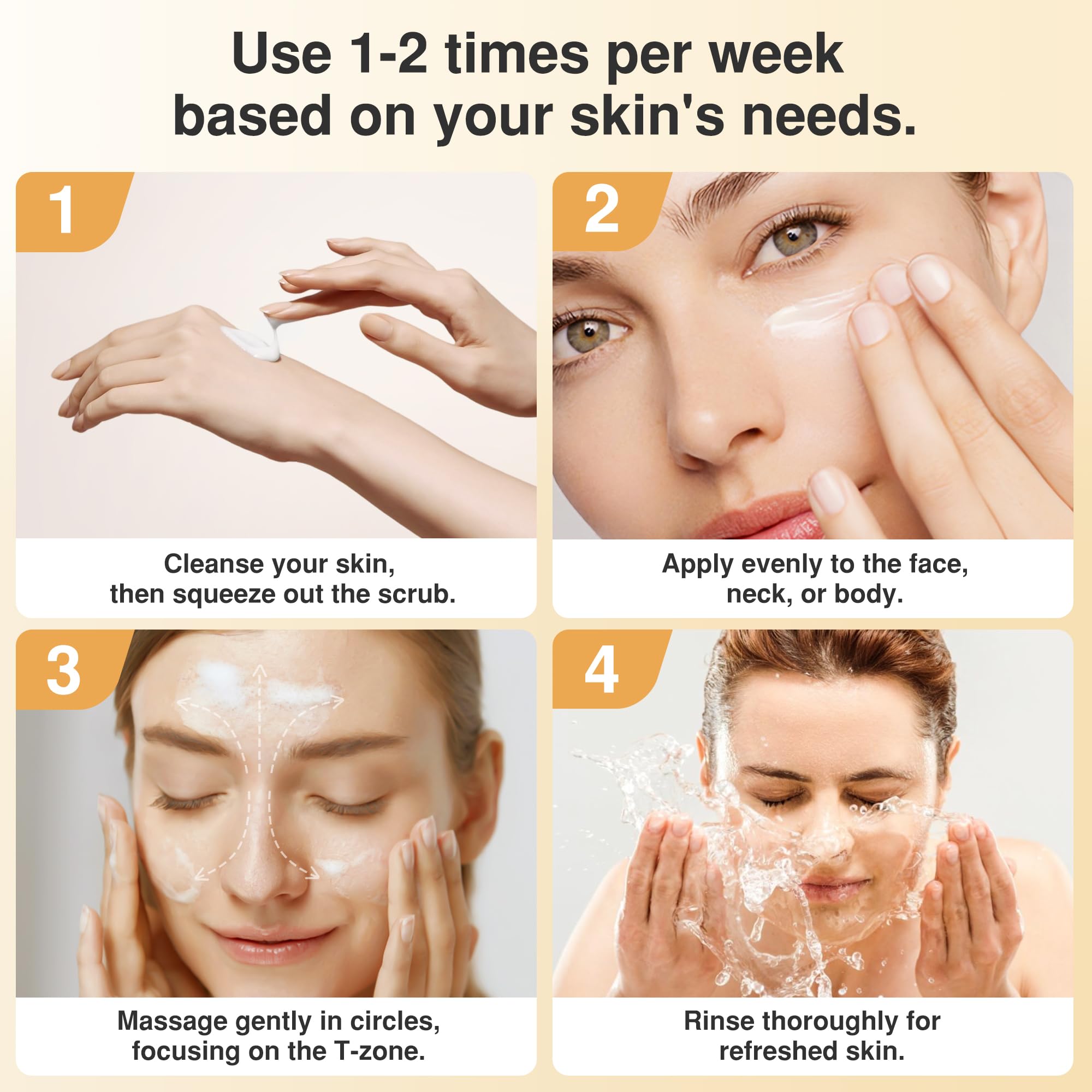 Microdermabrasion Facial Scrub with Rice Extract – Gentle Face Exfoliator for Instantly Smooth & Radiant Skin, Salicylic Acid & Papain to Improve Skin Texture, Blackheads, Refine Pores, 2.3 fl oz