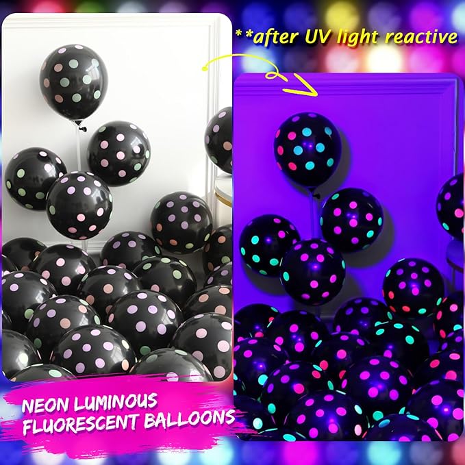 90s Retro Party Balloon Garland Kit,135Pcs Mix Neon Colors Balloon Arch with Radio,Guitar,Roller Skate,Laser Explosion Star,Disco Ball foil Balloons for Back to 80s 90s Rock Theme Party Decorations