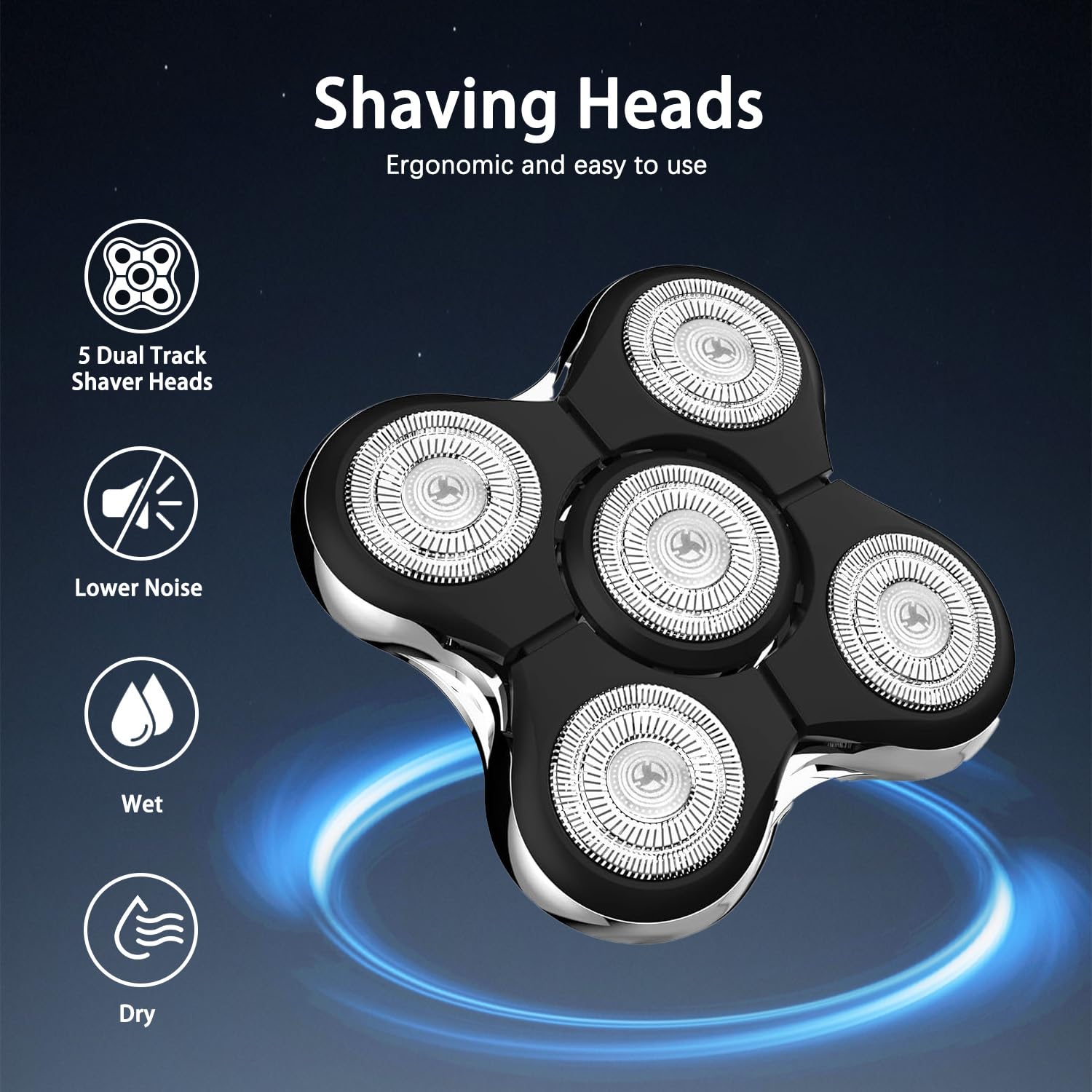 Pinkind Replacement Blades Compatible with Remington Balder Pro Head Shaver Model XR7000, 5 Dual Track Heads for Remington Shaver, Precision Electric Shaving for Bald Men,2 Pack