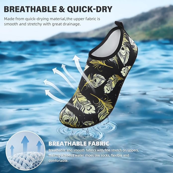 Water Shoes for Women Men Quick-Dry Aqua Socks Swim Beach Barefoot Yoga Exercise Wear Sport Accessories Pool Camping Must Haves Adult Youth Size