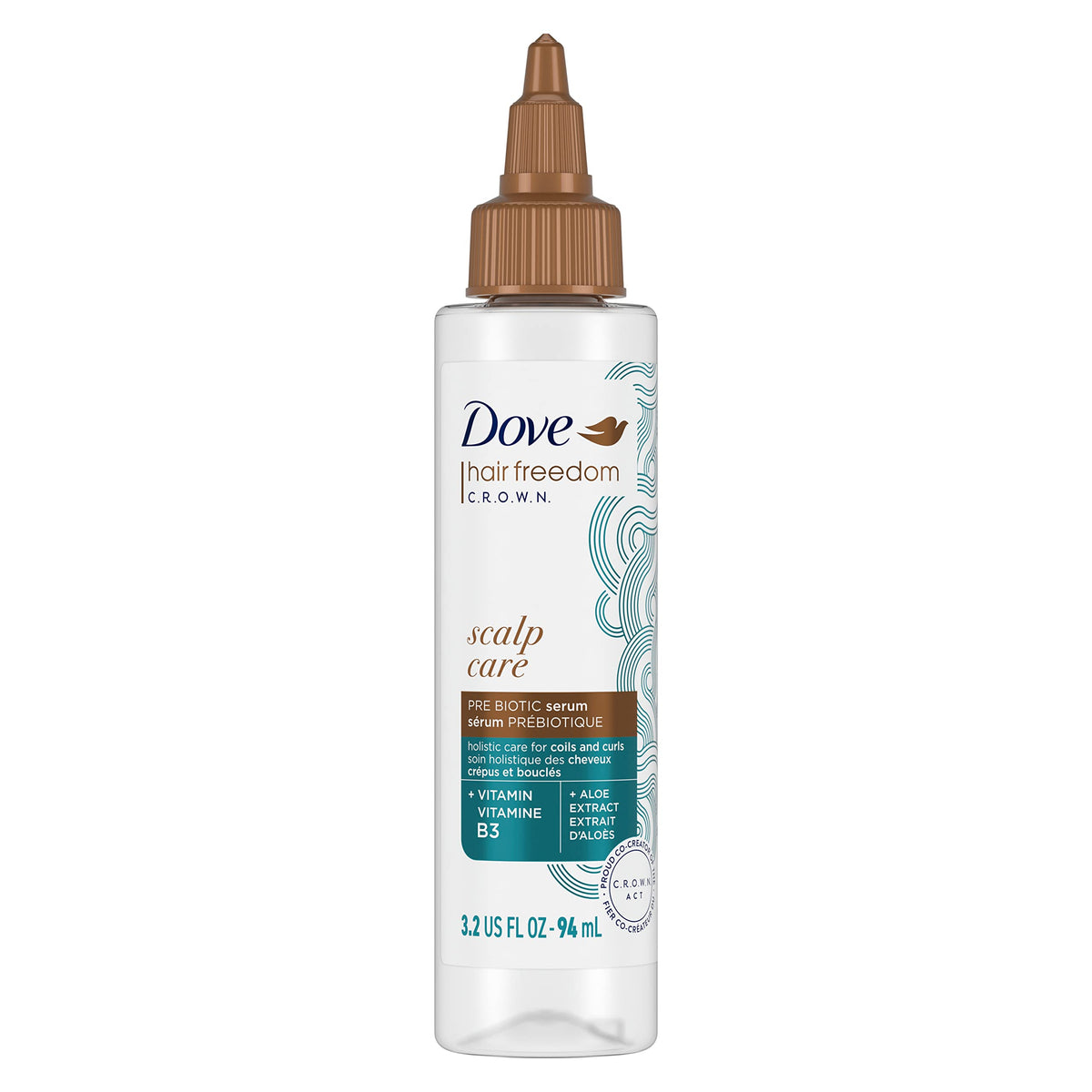 Dove Amplified Textures Leave-on Treatment: Hydrating Scalp Tonic and Moisturizing Hair Treatment for Dry Scalp, 3.2 oz