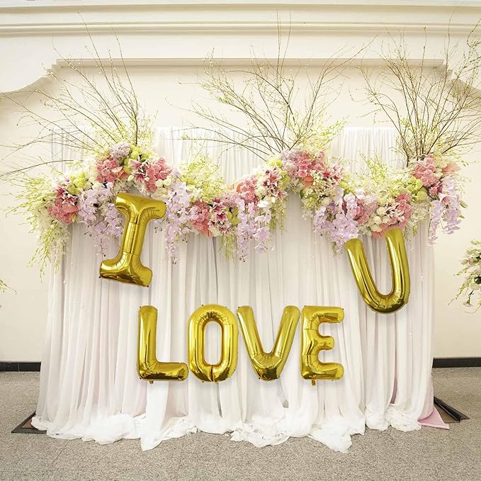 T Letter Foil Balloons 40 Inch, Gold Helium Foil Mylar Balloons, A to Z Self Sealing Large Letter Balloons Optional, Gold T Balloon for Birthday Party Decorations