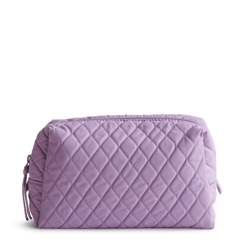 Vera Bradley Women's Premium Cotton Medium Cosmetic, Purple Rhapsody, One Size