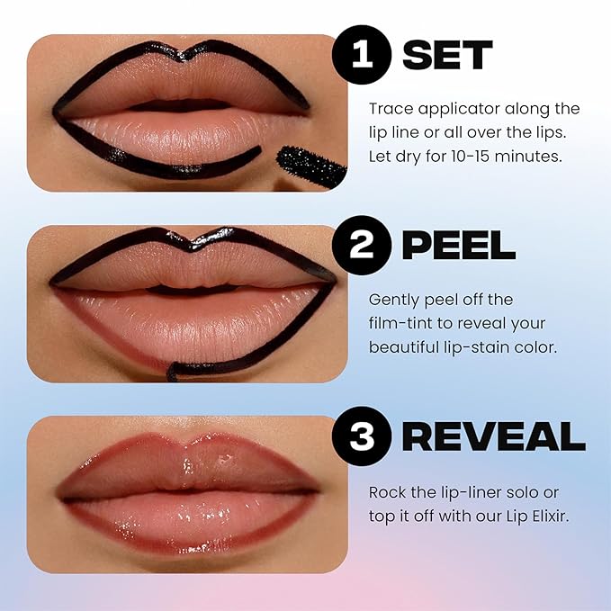 Sacheu Lip Liner STAY-N & Lip Elixir Bundle — Long Lasting Matte Lip Tattoo, Transfer Proof Lipstain Infused with Hyaluronic Acid & Vitamin E, for All Skin Types — RED-Y OR NOT